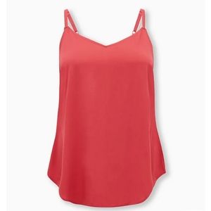 Torrid Ava Stretch Challis Cami in cranberry red